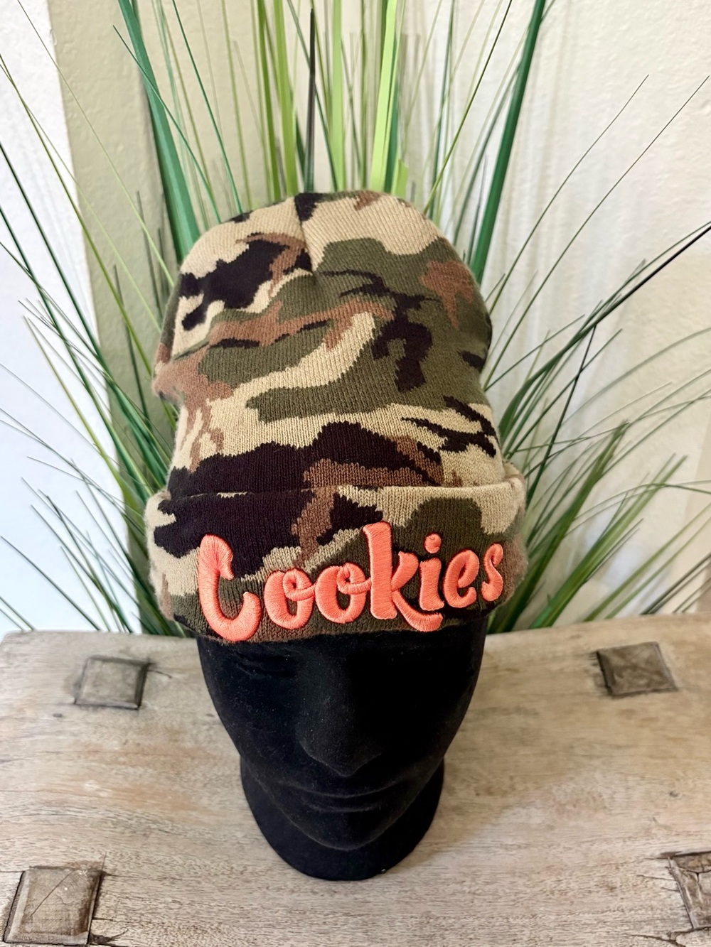 Cookies Camo Beanie with Coral Logo